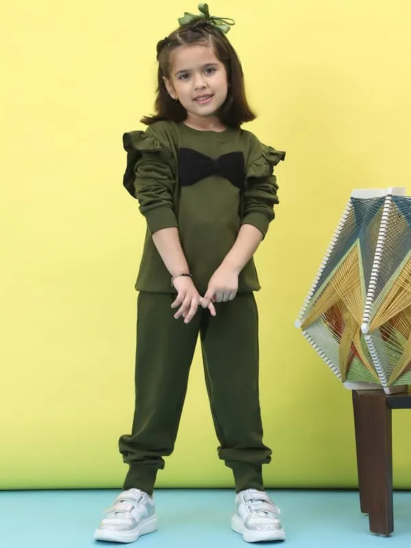 Olive_Cotton_Solid_Clothing_Set_For_Kids