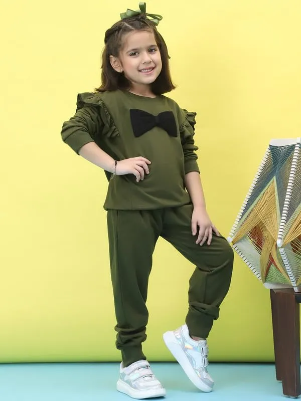 Olive_Cotton_Solid_Clothing_Set_For_Kids