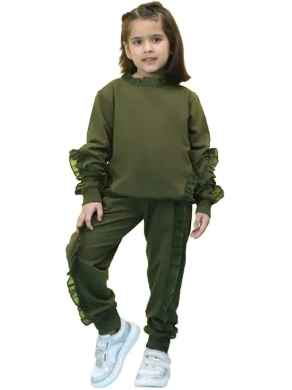 Olive_Cotton_Solid_Clothing_Set_For_Kids