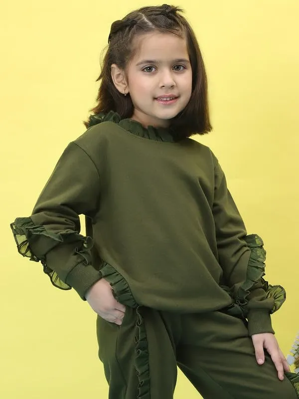 Olive_Cotton_Solid_Clothing_Set_For_Kids