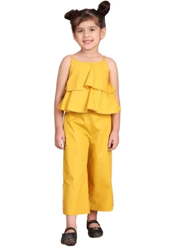 Yellow_Cotton_Solid_Clothing_Set_For_Kids