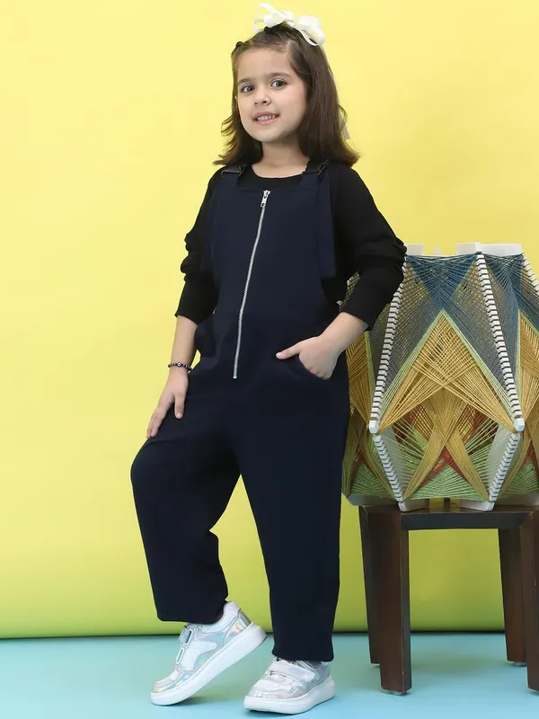 Navy_Blue_Cotton_Solid_Clothing_Set_For_Kids