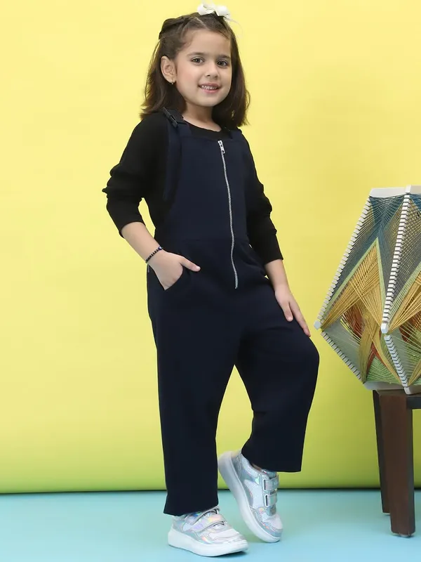 Navy_Blue_Cotton_Solid_Clothing_Set_For_Kids