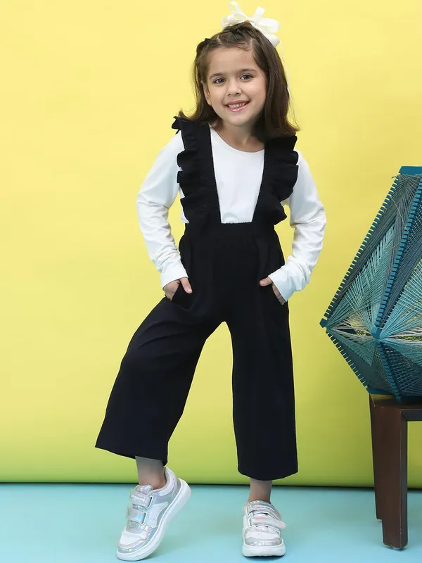 Black_White_Cotton_Solid_Clothing_Set_For_Kids