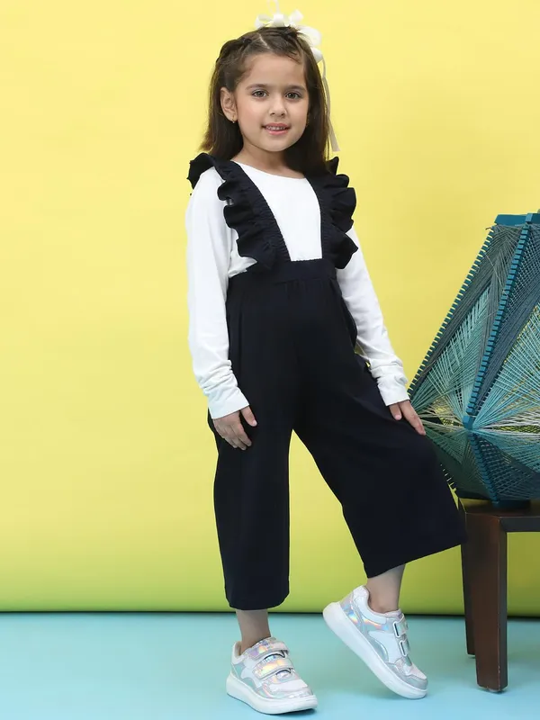 Black_White_Cotton_Solid_Clothing_Set_For_Kids