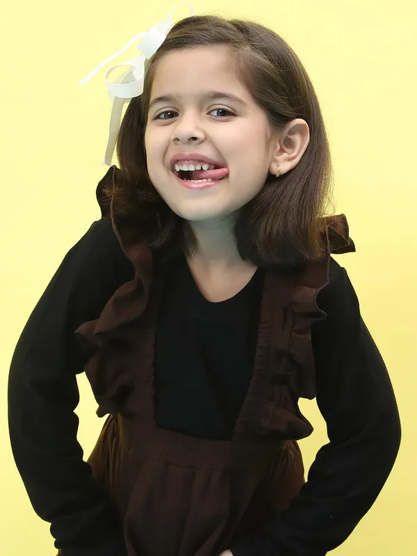Brown_Cotton_Solid_Clothing_Set_For_Kids