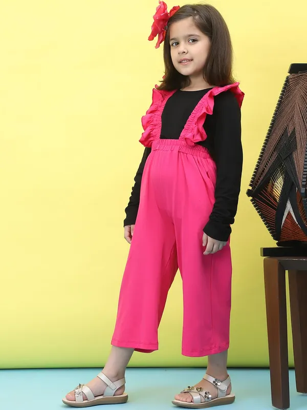 Pink_Cotton_Solid_Clothing_Set_For_Kids