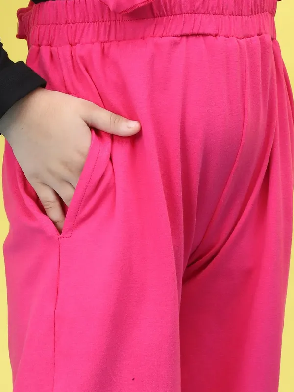 Pink_Cotton_Solid_Clothing_Set_For_Kids