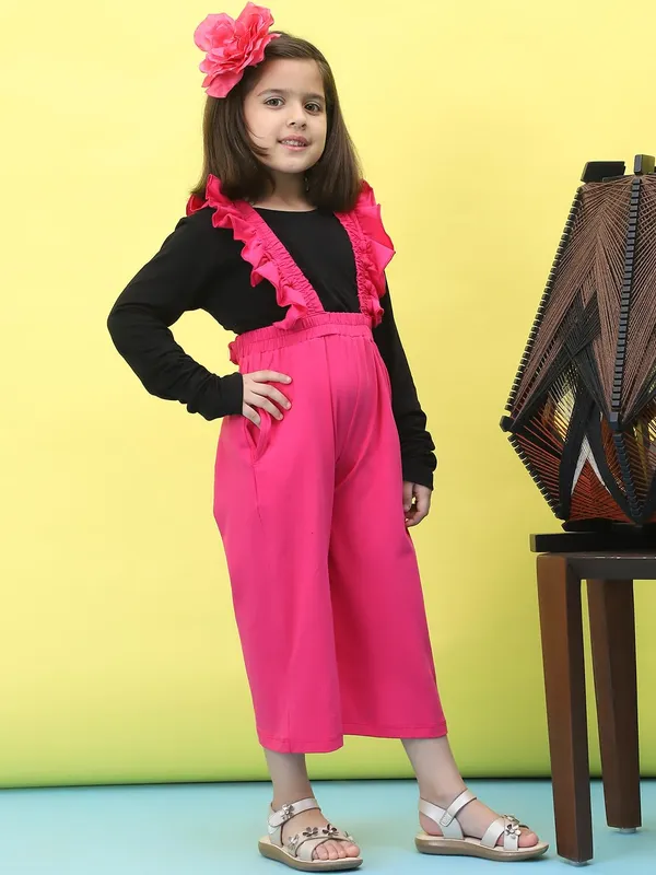Pink_Cotton_Solid_Clothing_Set_For_Kids