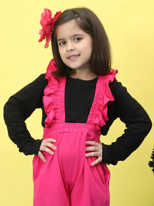 Pink_Cotton_Solid_Clothing_Set_For_Kids