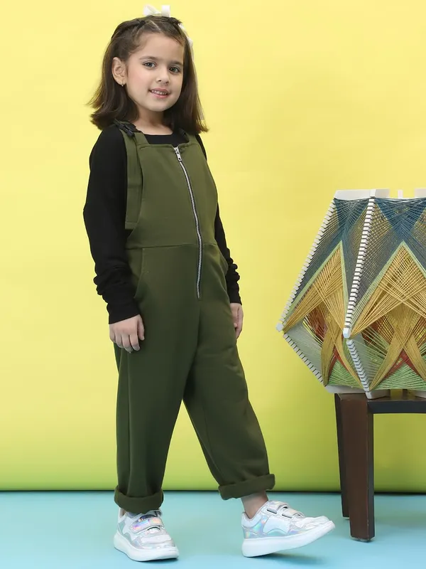 Olive_Cotton_Solid_Clothing_Set_For_Kids