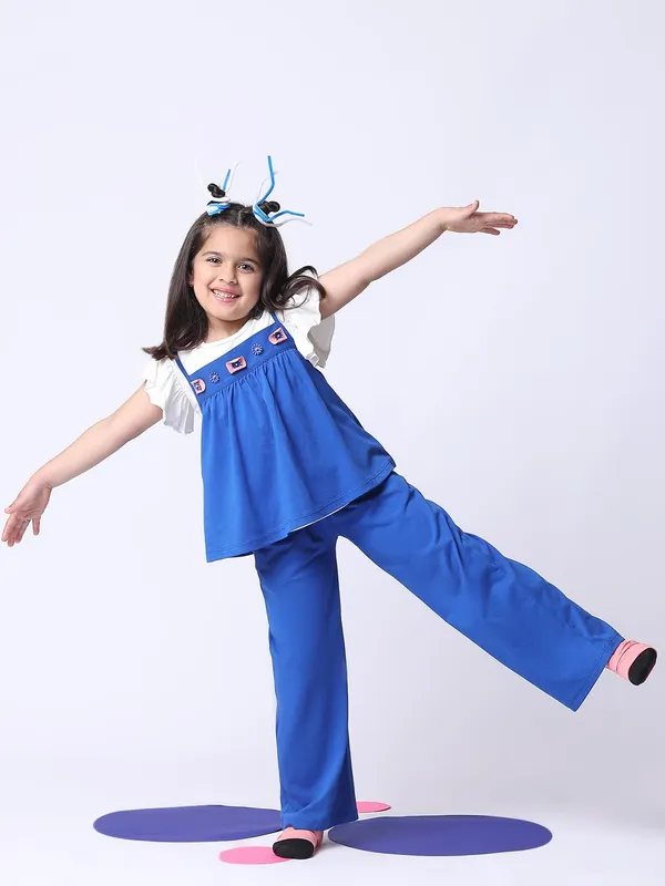 Blue_Cotton_Blend_Solid_Clothing_Set_For_Kids