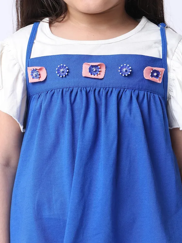 Blue_Cotton_Blend_Solid_Clothing_Set_For_Kids