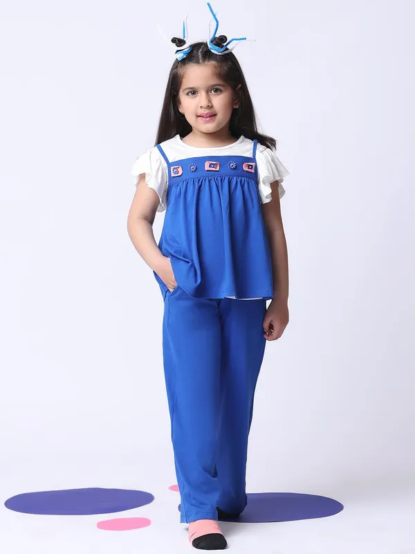 Blue_Cotton_Blend_Solid_Clothing_Set_For_Kids