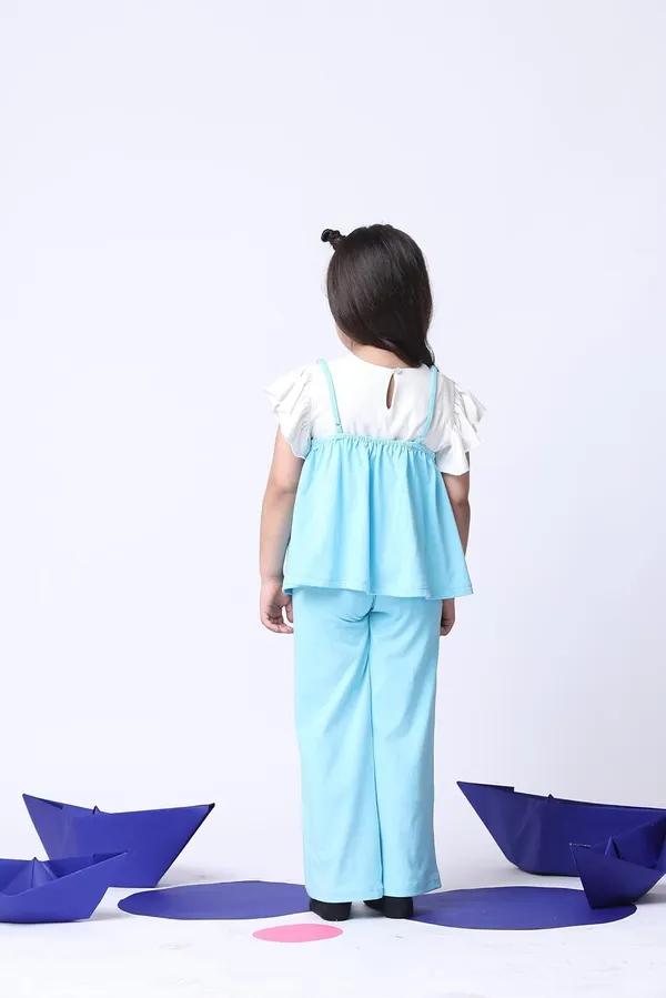 Skyblue_Cotton_Blend_Solid_Clothing_Set_For_Kids