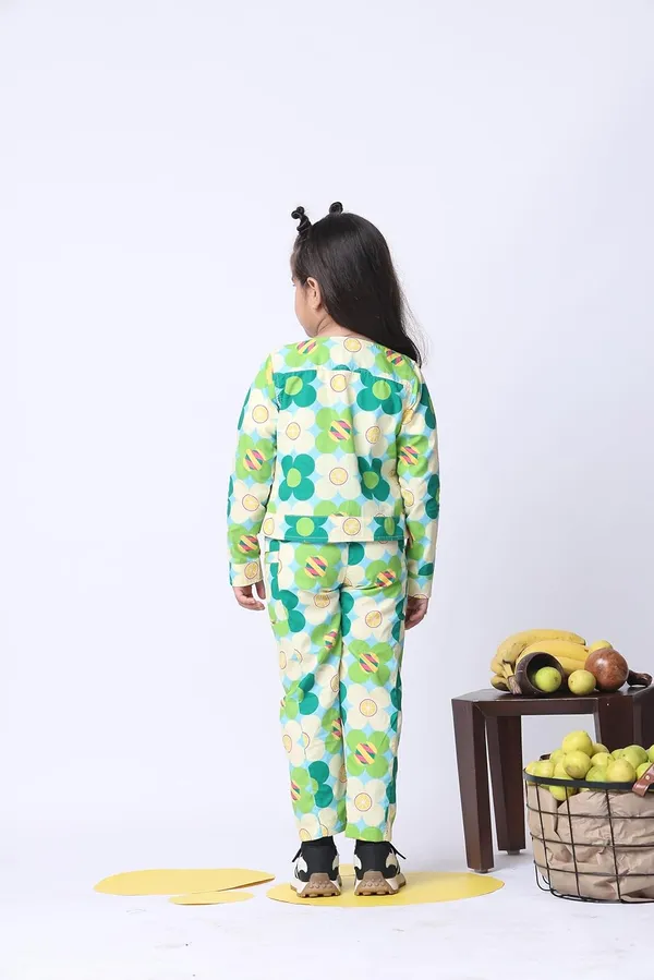 Green_Cotton_Floral_Clothing_Set_For_Kids