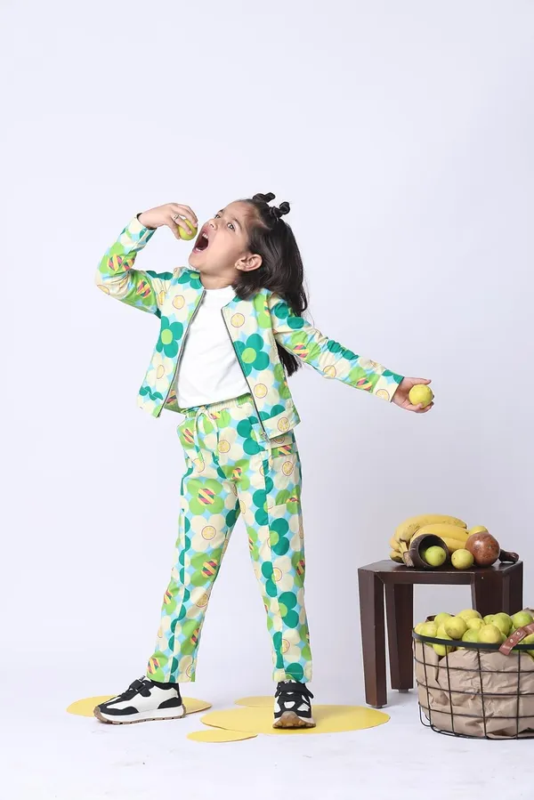 Green_Cotton_Floral_Clothing_Set_For_Kids
