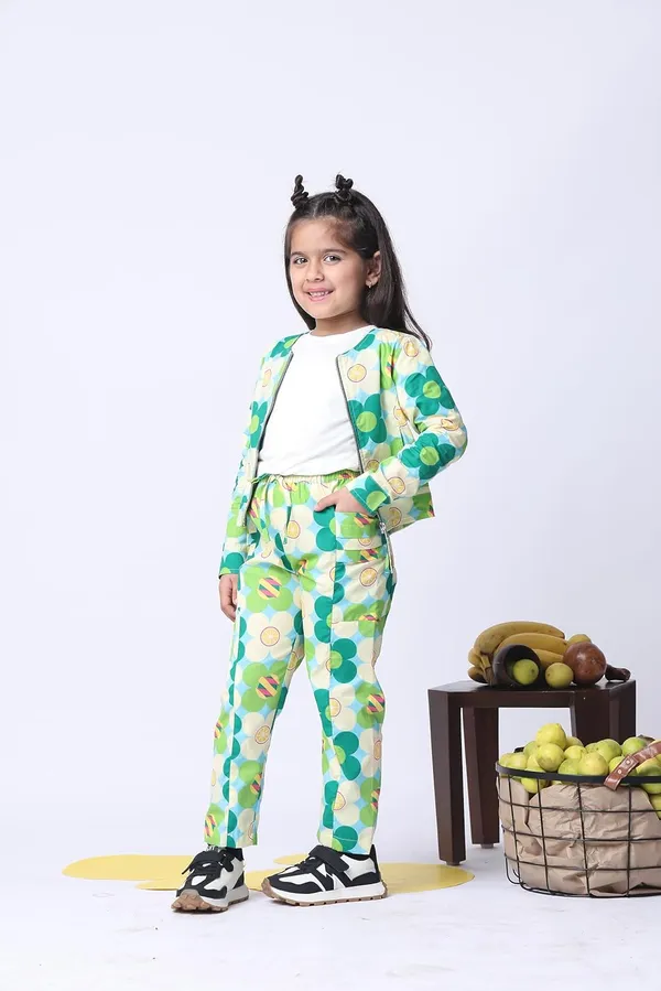 Green_Cotton_Floral_Clothing_Set_For_Kids