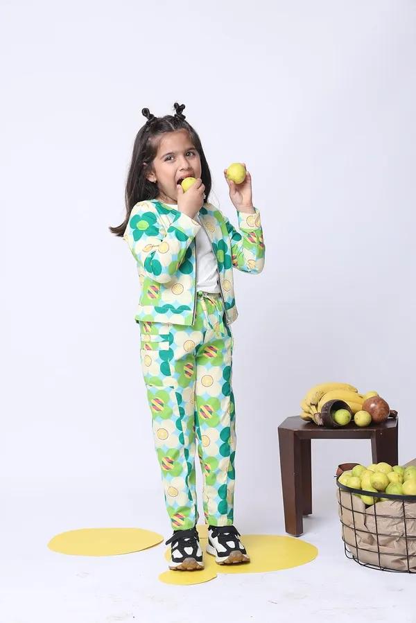 Green_Cotton_Floral_Clothing_Set_For_Kids
