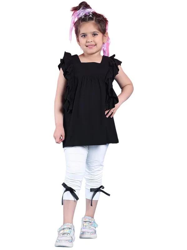 Black_Rayon_Solid_Clothing_Set_For_Kids