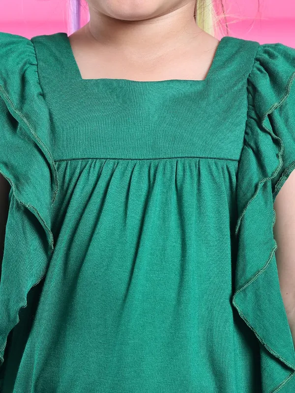 Green_Rayon_Solid_Clothing_Set_For_Kids