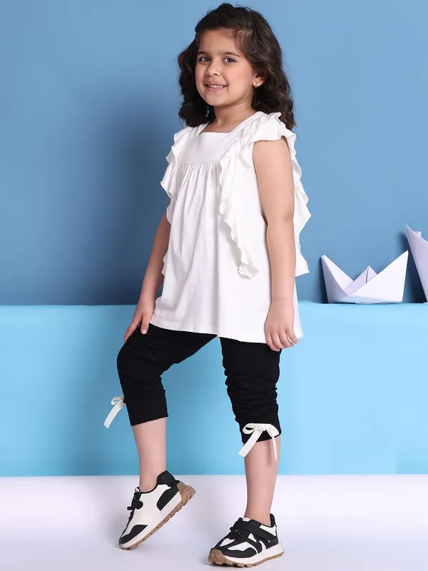 Offwhite_Rayon_Solid_Clothing_Set_For_Kids