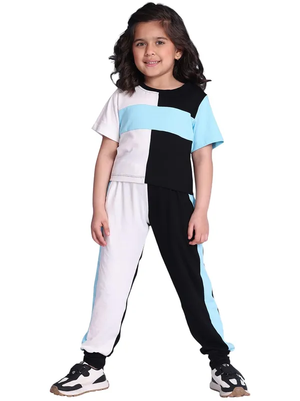 Skyblue_Rayon_Solid_Clothing_Set_For_Kids