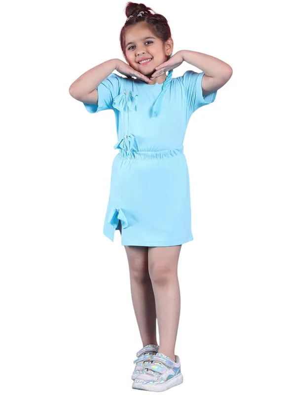 Skyblue_Cotton_Solid_Clothing_Set_For_Kids