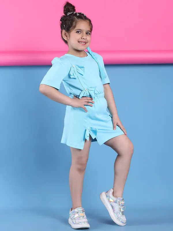 Skyblue_Cotton_Solid_Clothing_Set_For_Kids