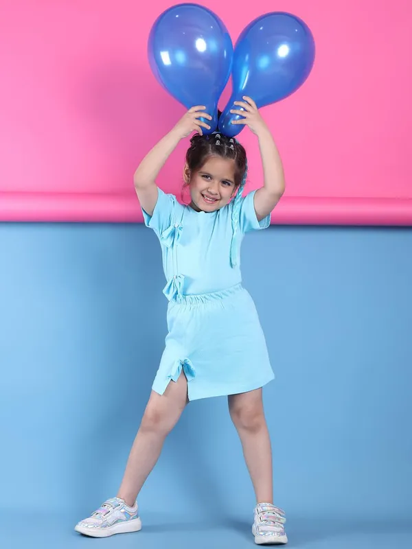 Skyblue_Cotton_Solid_Clothing_Set_For_Kids