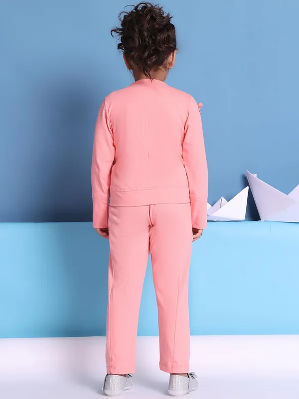 Salmon_Cotton_Solid_Clothing_Set_For_Kids
