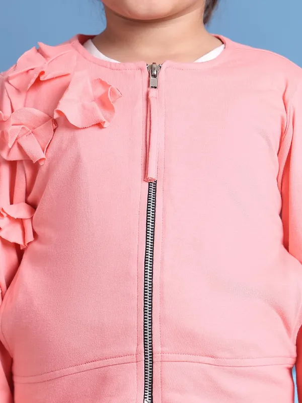 Salmon_Cotton_Solid_Clothing_Set_For_Kids