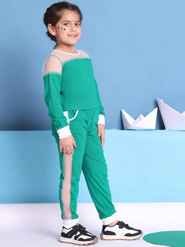 Green_Cotton_Solid_Clothing_Set_For_Kids