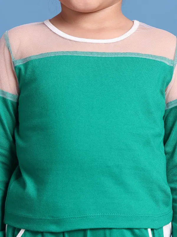 Green_Cotton_Solid_Clothing_Set_For_Kids