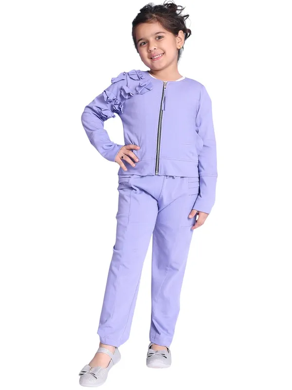 Lilac_Cotton_Solid_Clothing_Set_For_Kids