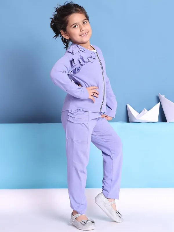 Lilac_Cotton_Solid_Clothing_Set_For_Kids