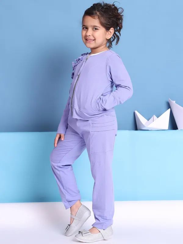 Lilac_Cotton_Solid_Clothing_Set_For_Kids