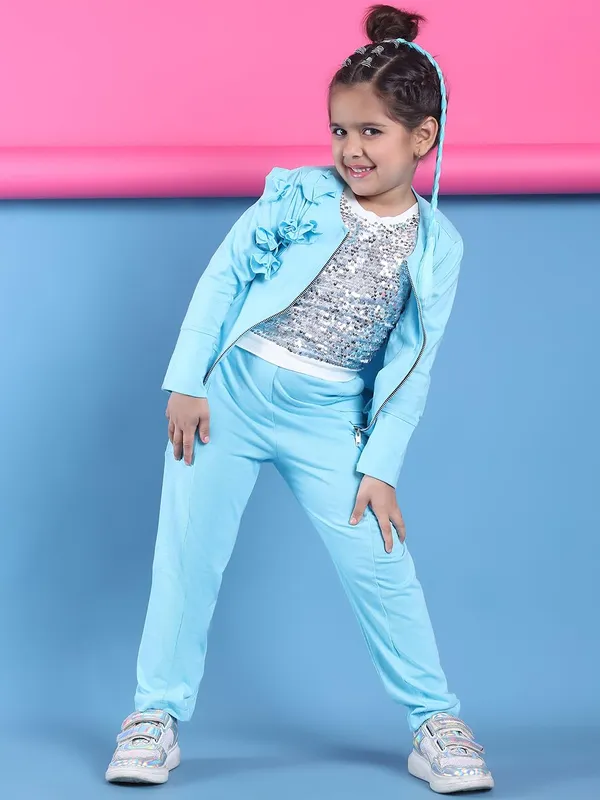 Skyblue_Cotton_Solid_Clothing_Set_For_Kids