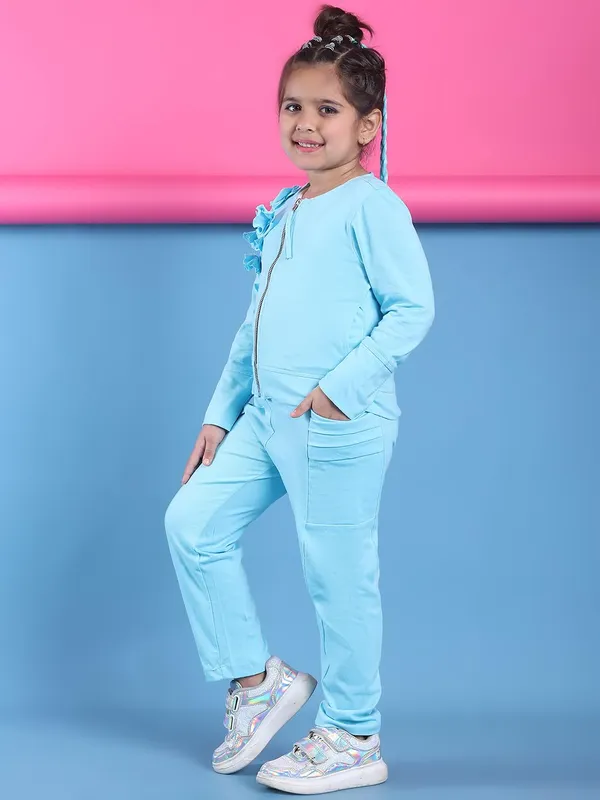 Skyblue_Cotton_Solid_Clothing_Set_For_Kids