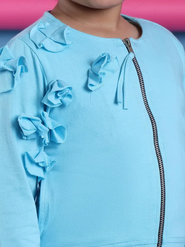 Skyblue_Cotton_Solid_Clothing_Set_For_Kids