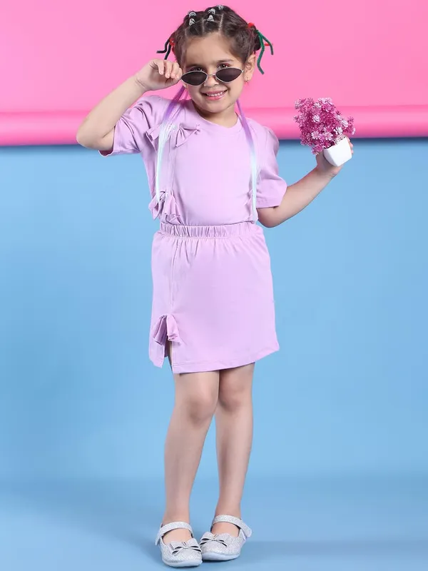 Voilet_Cotton_Solid_Clothing_Set_For_Kids