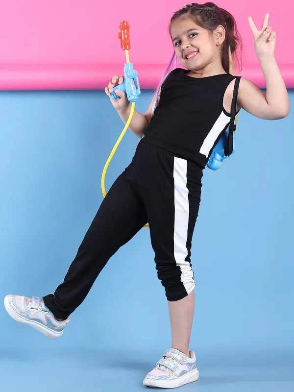 Black_Rayon_Solid_Clothing_Set_For_Kids