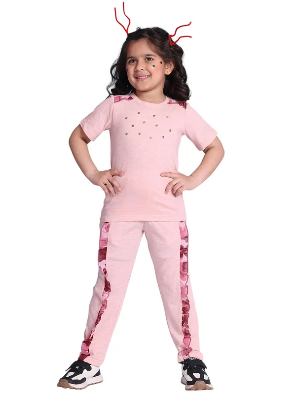 Pink_Cotton_Solid_Clothing_Set_For_Kids