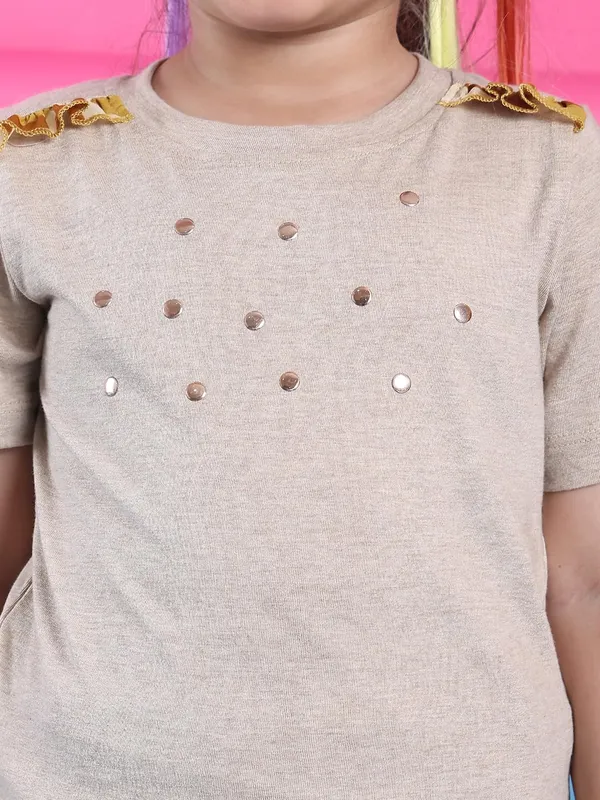 Beige_Cotton_Solid_Clothing_Set_For_Kids