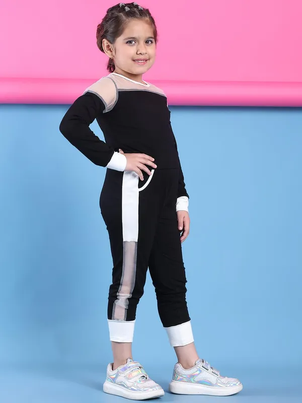 Black_Rayon_Solid_Clothing_Set_For_Kids