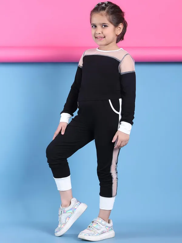 Black_Rayon_Solid_Clothing_Set_For_Kids