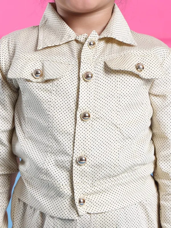 Cream_Cotton_Polka_Dots_Clothing_Set_For_Kids