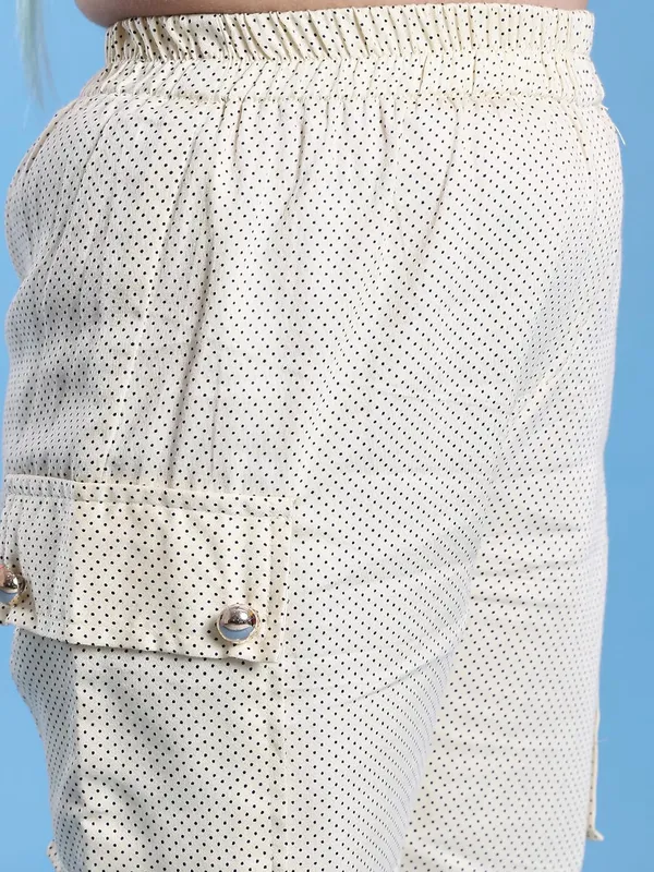 Cream_Cotton_Polka_Dots_Clothing_Set_For_Kids