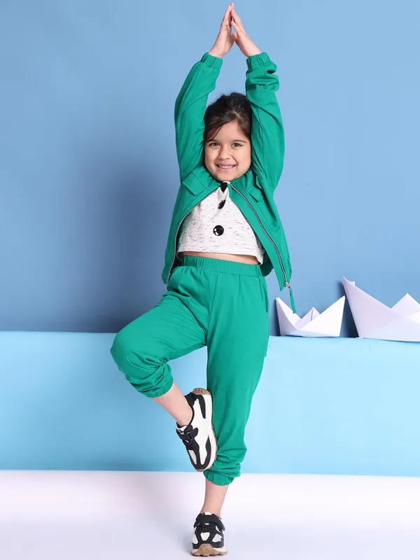 Green_Cotton_Solid_Clothing_Set_For_Kids