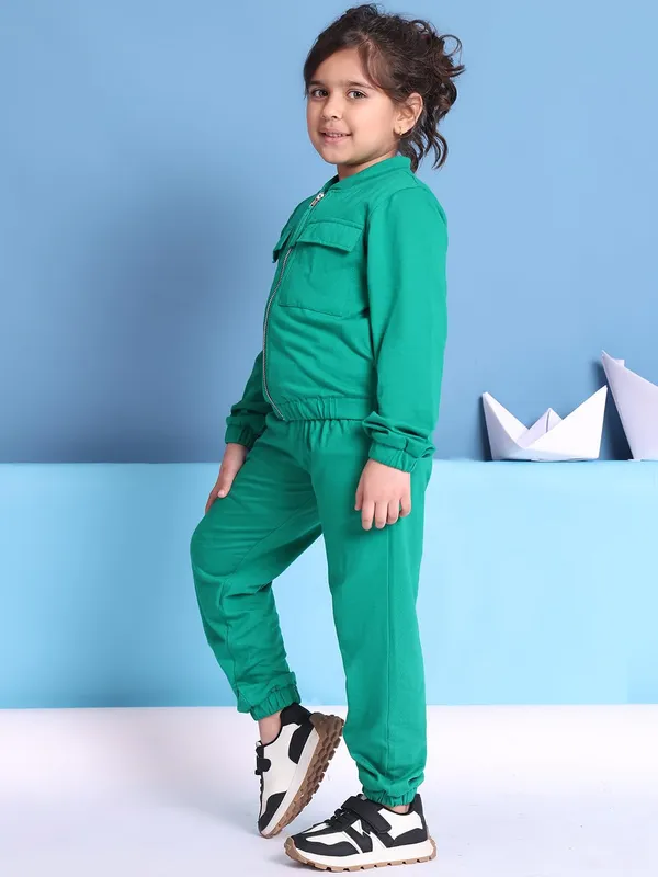 Green_Cotton_Solid_Clothing_Set_For_Kids